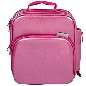 Bentology Insulated Lunch Tote in Pink Metallic with Multi Container Kit, EUC.